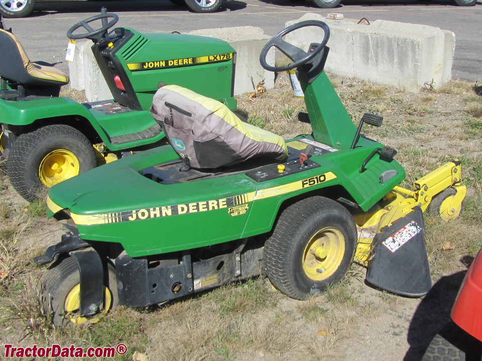 John Deere F510 front-mount mower.